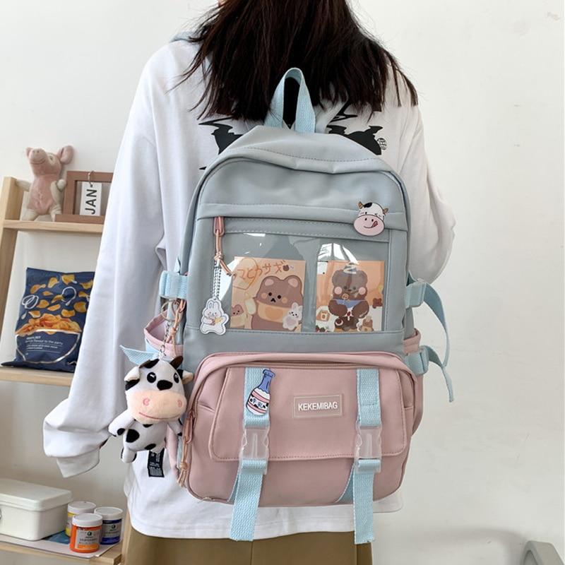 Canvas Kekemi Bear Friends Backpack - Kawaiies - Adorable - Cute - Plushies - Plush - Kawaii