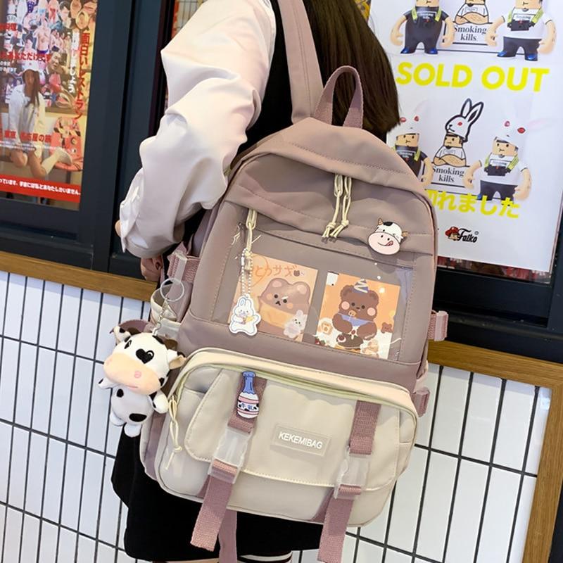 Canvas Kekemi Bear Friends Backpack - Kawaiies - Adorable - Cute - Plushies - Plush - Kawaii