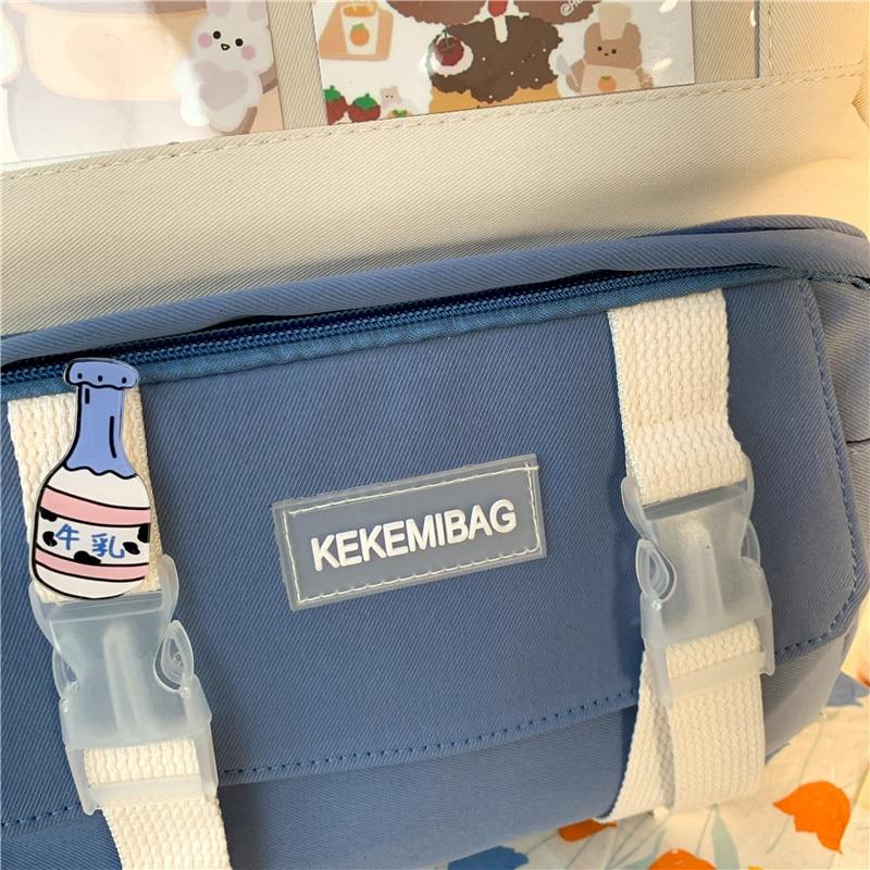 Canvas Kekemi Bear Friends Backpack - Kawaiies - Adorable - Cute - Plushies - Plush - Kawaii