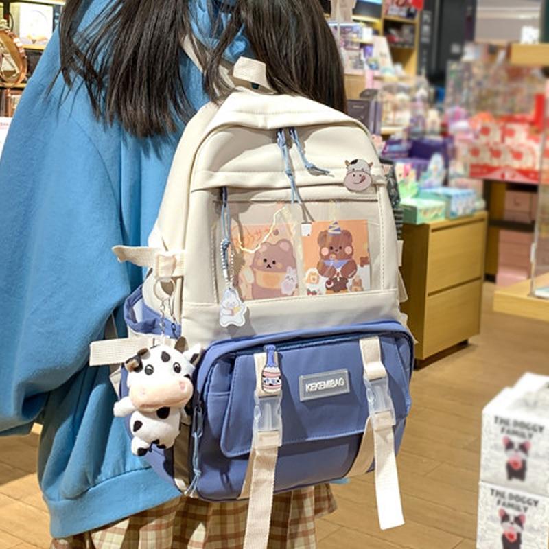 Canvas Kekemi Bear Friends Backpack - Kawaiies - Adorable - Cute - Plushies - Plush - Kawaii