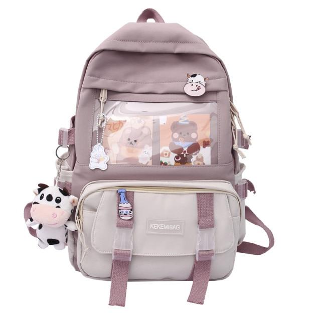 Canvas Kekemi Bear Friends Backpack - Kawaiies - Adorable - Cute - Plushies - Plush - Kawaii