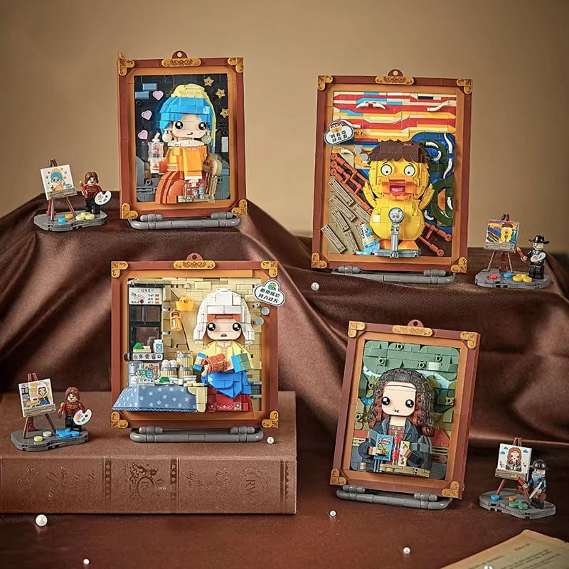 Caricature Famous Paintings Micro Building Blocks - Kawaiies - Adorable - Cute - Plushies - Plush - Kawaii