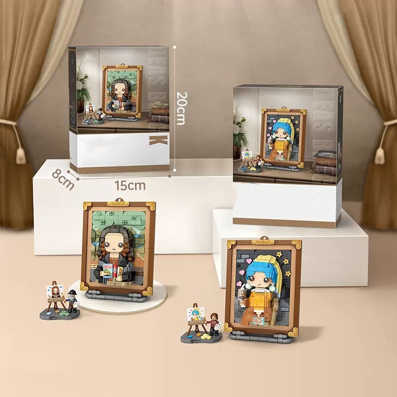 Caricature Famous Paintings Micro Building Blocks - Kawaiies - Adorable - Cute - Plushies - Plush - Kawaii