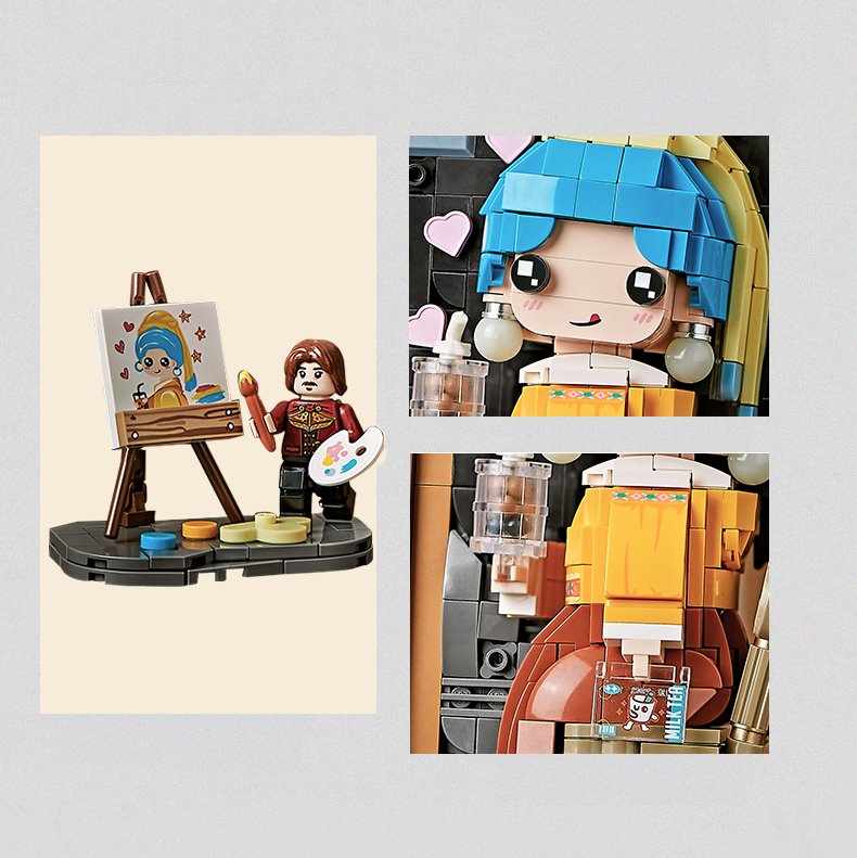 Caricature Famous Paintings Micro Building Blocks - Kawaiies - Adorable - Cute - Plushies - Plush - Kawaii