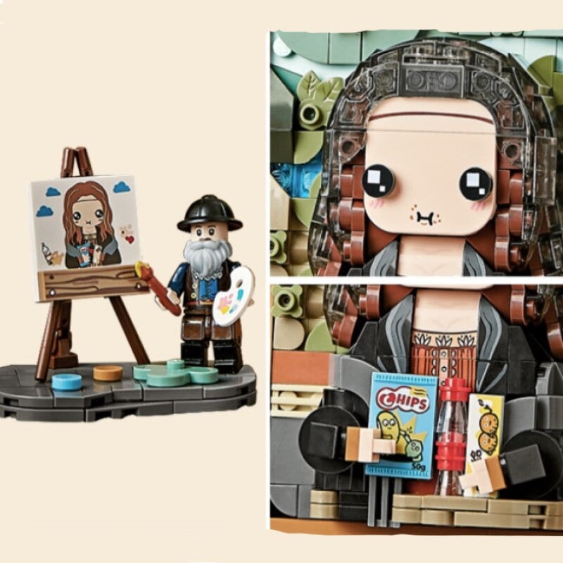 Caricature Famous Paintings Micro Building Blocks - Kawaiies - Adorable - Cute - Plushies - Plush - Kawaii