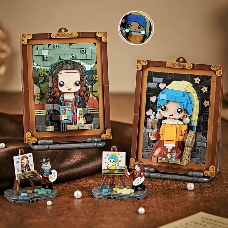 Caricature Famous Paintings Micro Building Blocks - Kawaiies - Adorable - Cute - Plushies - Plush - Kawaii