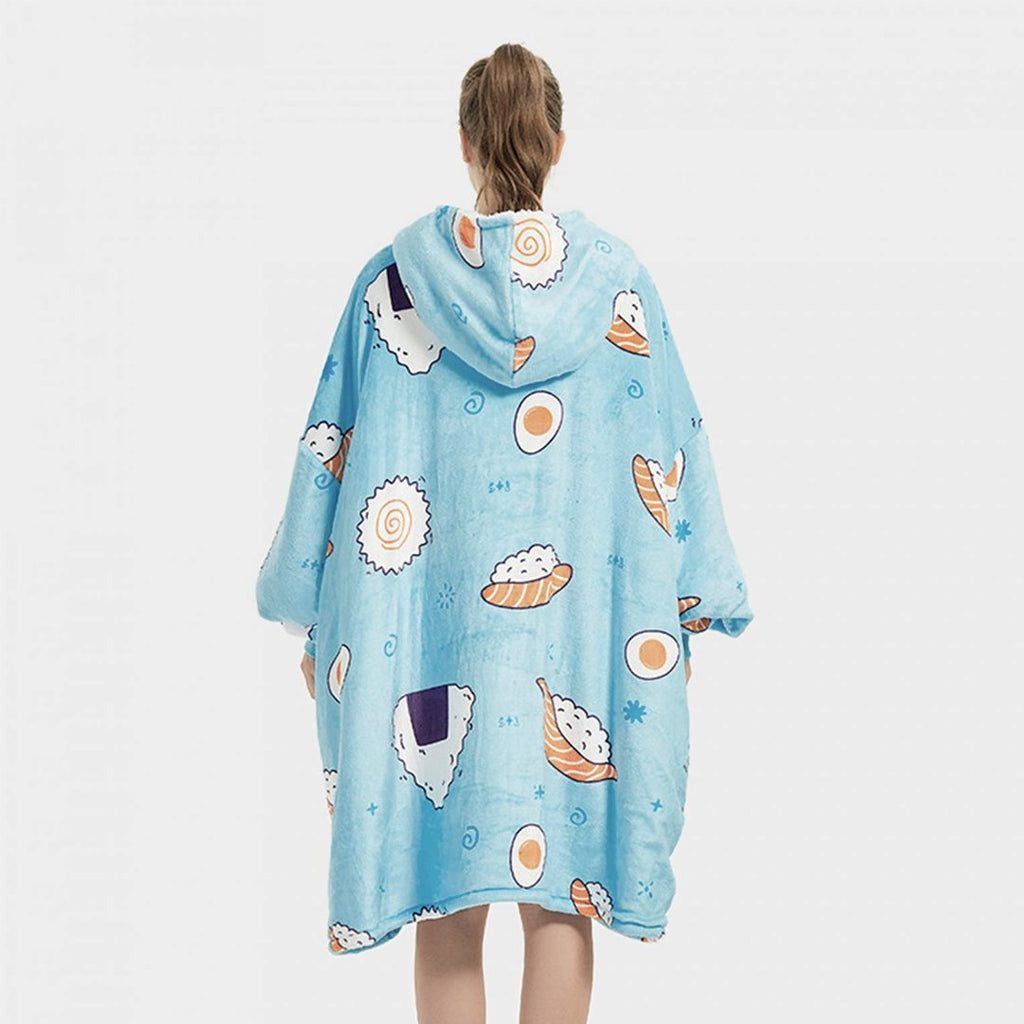 Cartoon Japanese Sushi Oversized Thick Blanket Hoodie - Kawaiies - Adorable - Cute - Plushies - Plush - Kawaii