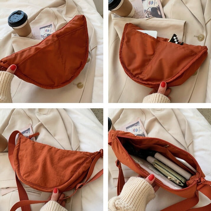 Casual Nylon Hobo Crossbody Bag - Kawaiies - Adorable - Cute - Plushies - Plush - Kawaii