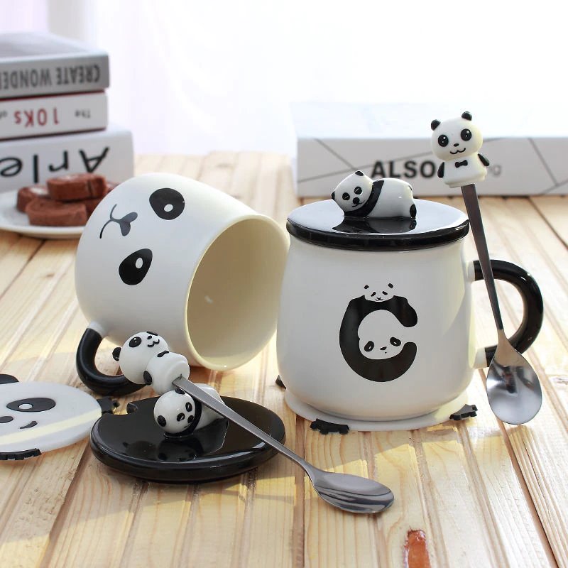 Ceramic Panda Mugs - Kawaiies - Adorable - Cute - Plushies - Plush - Kawaii