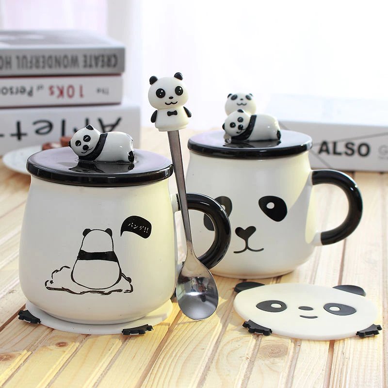 Cute Panda Ceramic Mug – Kawaiies