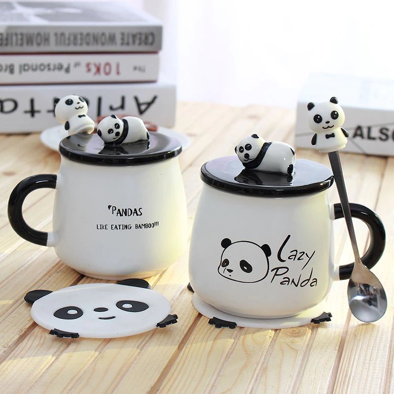 Ceramic Panda Mugs - Kawaiies - Adorable - Cute - Plushies - Plush - Kawaii