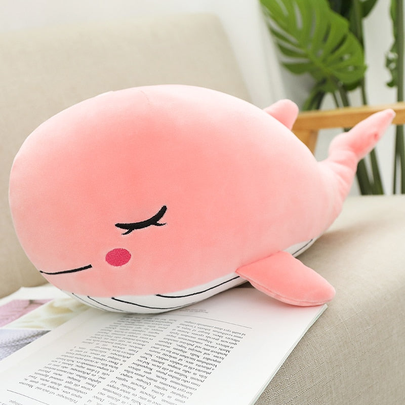 Cheerful Chonky Plumpy Pink Blue Whale - Kawaiies - Adorable - Cute - Plushies - Plush - Kawaii