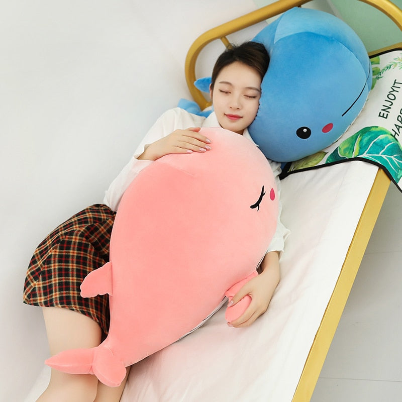 Cheerful Chonky Plumpy Pink Blue Whale - Kawaiies - Adorable - Cute - Plushies - Plush - Kawaii