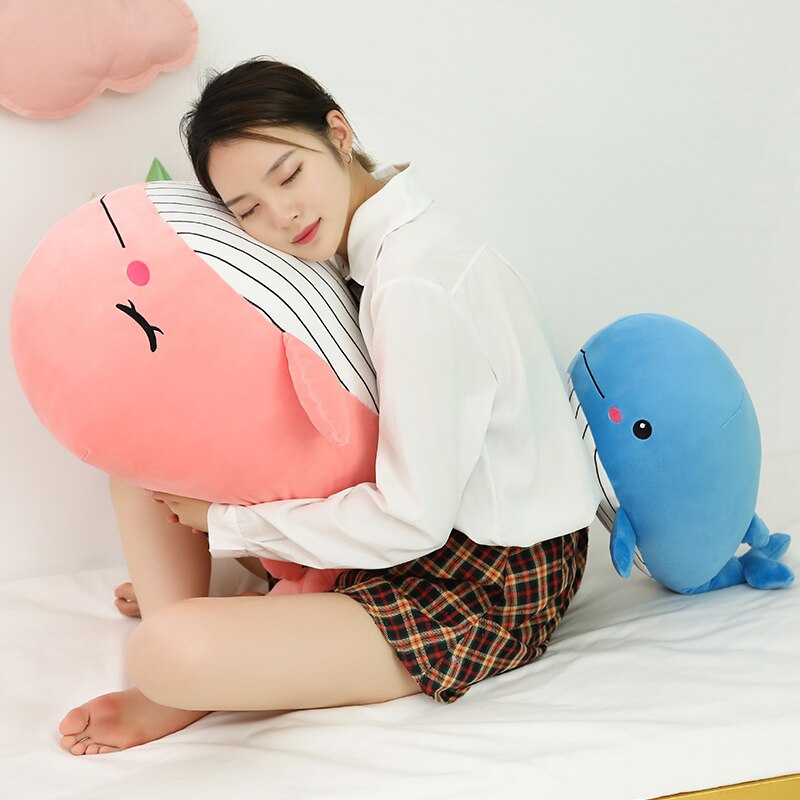 Cheerful Chonky Plumpy Pink Blue Whale - Kawaiies - Adorable - Cute - Plushies - Plush - Kawaii