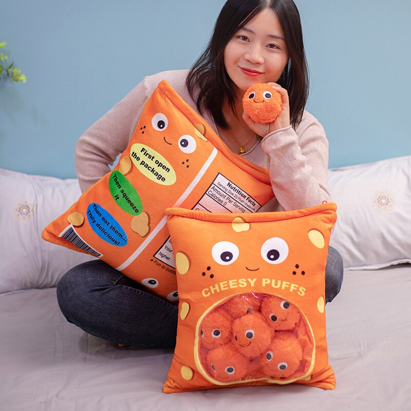 Cheesy Puffs Snack Bags - Kawaiies - Adorable - Cute - Plushies - Plush - Kawaii