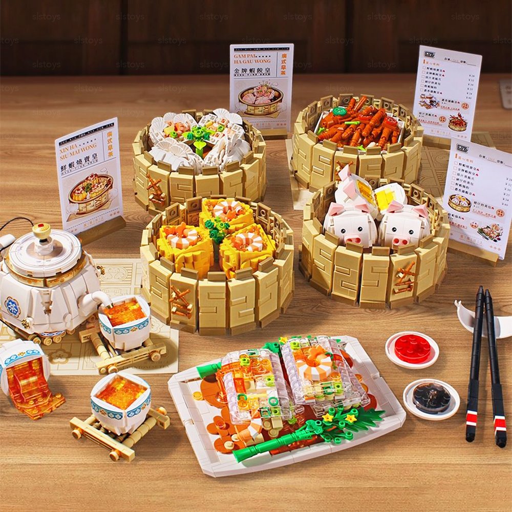 Chinese Dim Sum Micro Building Blocks Collection - Kawaiies - Adorable - Cute - Plushies - Plush - Kawaii