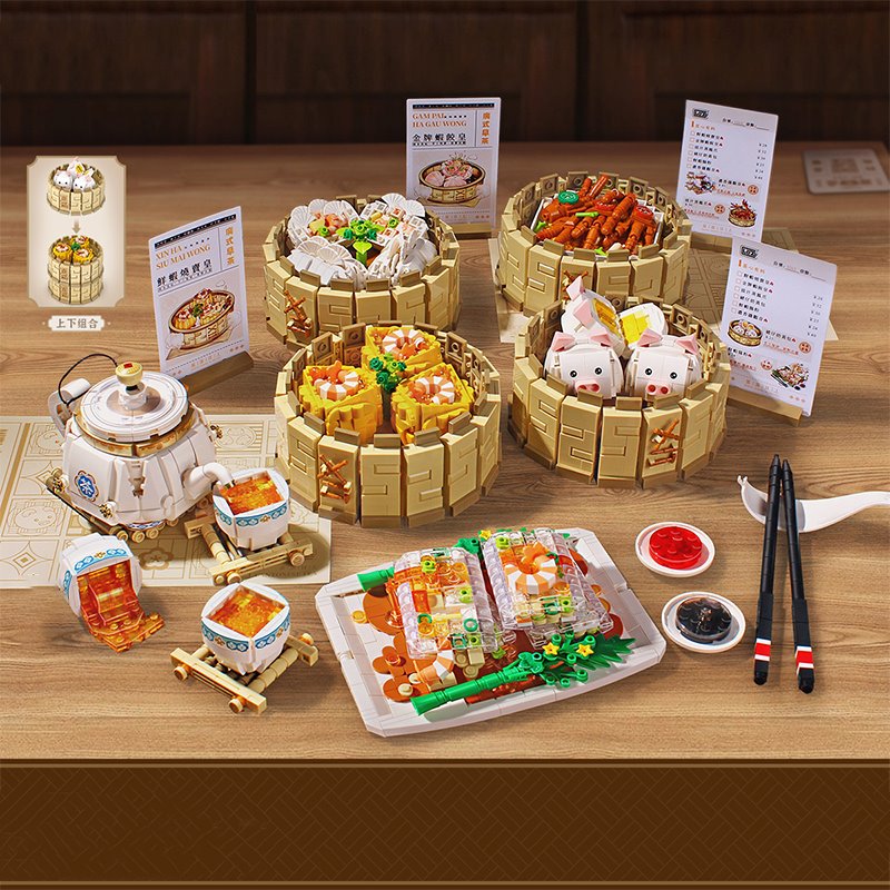 Chinese Dim Sum Micro Building Blocks Collection - Kawaiies - Adorable - Cute - Plushies - Plush - Kawaii