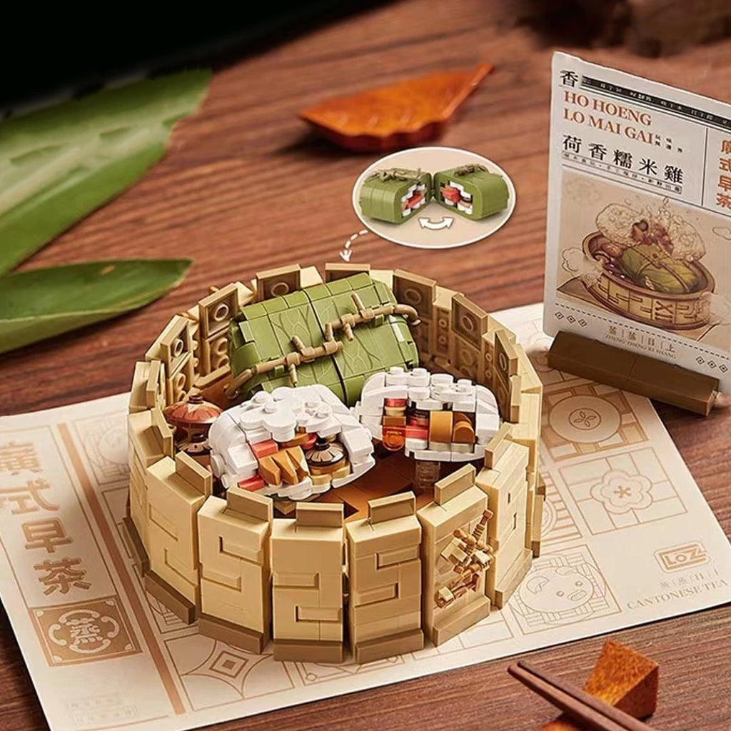kawaiies-softtoys-plushies-kawaii-plush-Chinese Dim Sum Micro Building Blocks Collection Build it Sticky Rice Chicken 