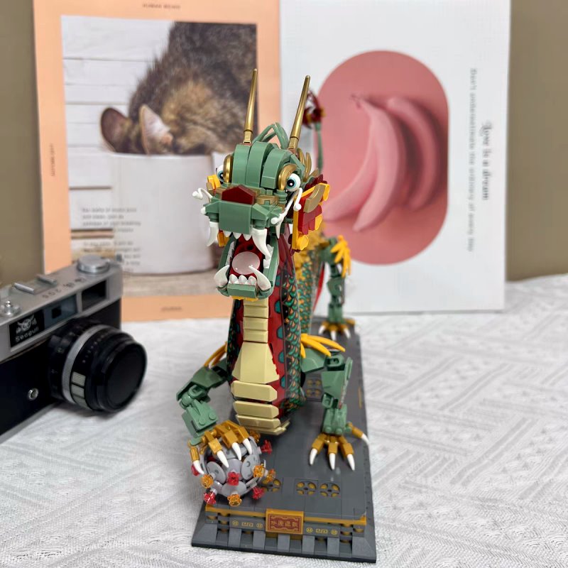 Chinese Dragon Statue Nano Building Blocks - Kawaiies - Adorable - Cute - Plushies - Plush - Kawaii