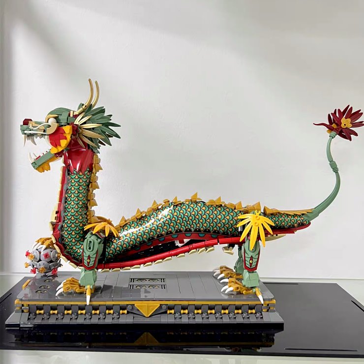 Chinese Dragon Statue Nano Building Blocks - Kawaiies - Adorable - Cute - Plushies - Plush - Kawaii