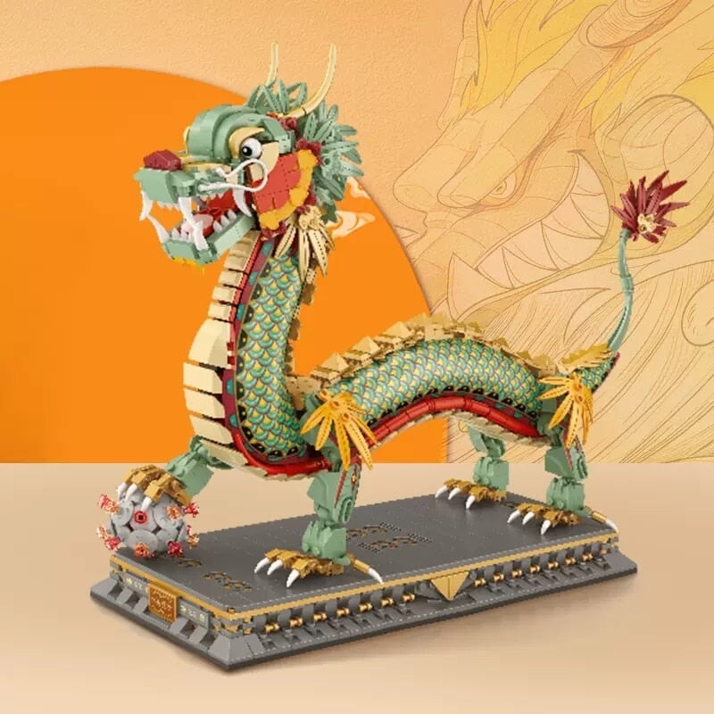 Chinese Dragon Statue Nano Building Blocks - Kawaiies - Adorable - Cute - Plushies - Plush - Kawaii