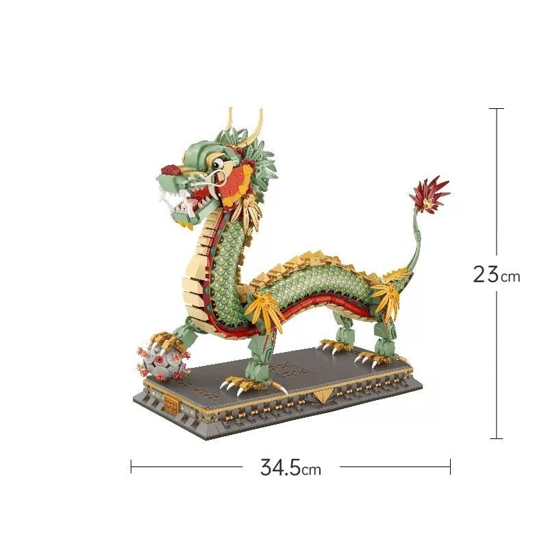 Chinese Dragon Statue Nano Building Blocks - Kawaiies - Adorable - Cute - Plushies - Plush - Kawaii