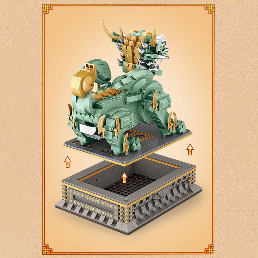 Chinese Qilin Statue Micro Building Blocks - Kawaiies - Adorable - Cute - Plushies - Plush - Kawaii