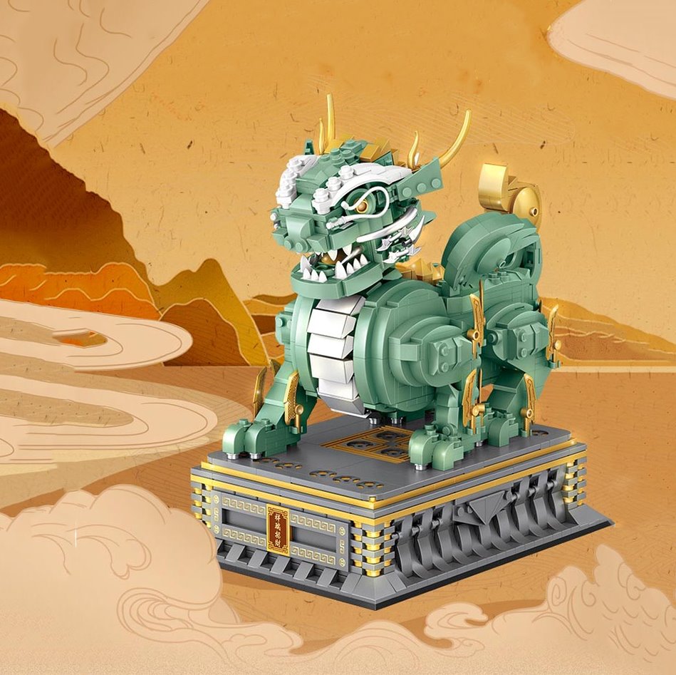 Chinese Qilin Statue Micro Building Blocks - Kawaiies - Adorable - Cute - Plushies - Plush - Kawaii