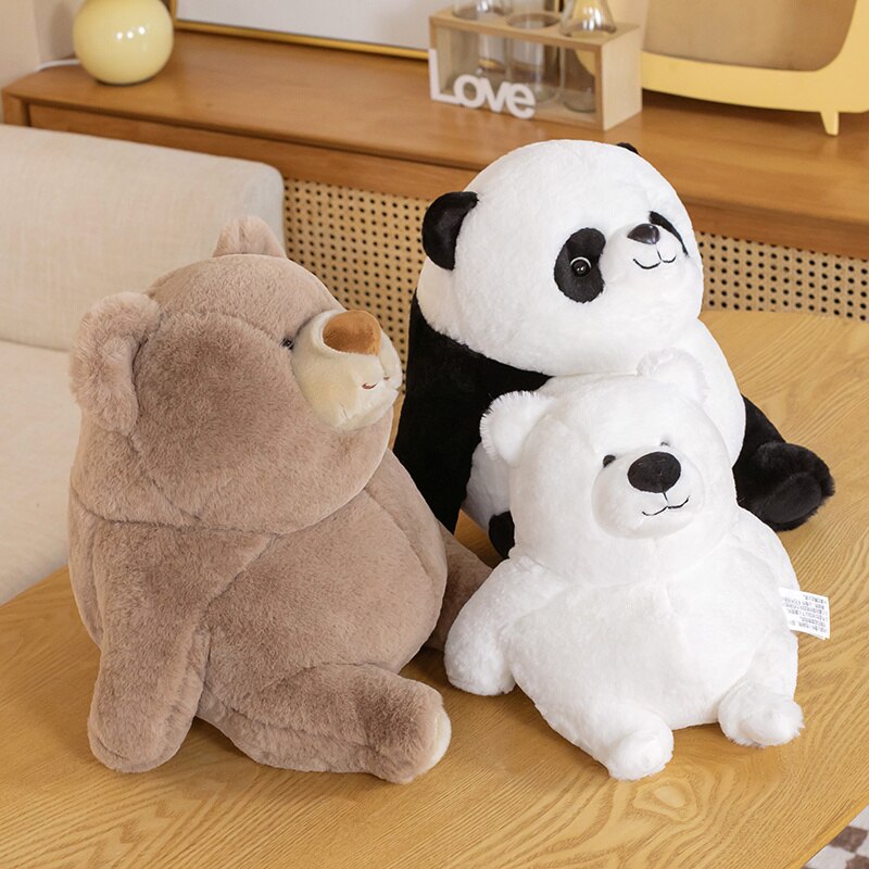 Chonky Fat Bear Panda Polar Bear Plushies - Kawaiies - Adorable - Cute - Plushies - Plush - Kawaii