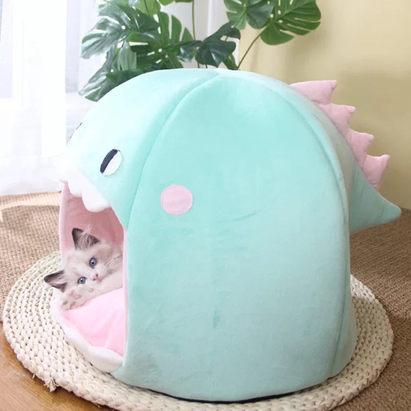 Chonky Kawaii Dinosaur Cave Cat Dog Bed - Kawaiies - Adorable - Cute - Plushies - Plush - Kawaii