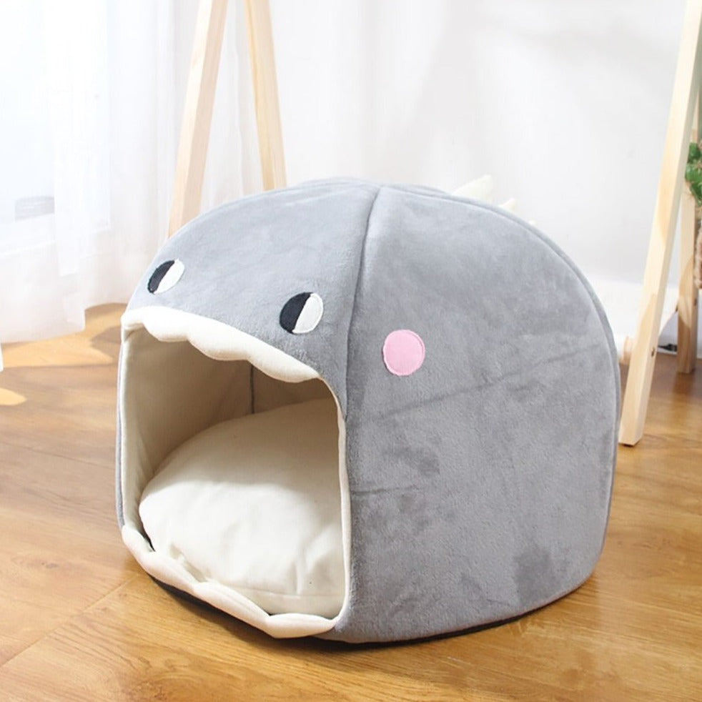 Chonky Kawaii Dinosaur Cave Cat Dog Bed - Kawaiies - Adorable - Cute - Plushies - Plush - Kawaii