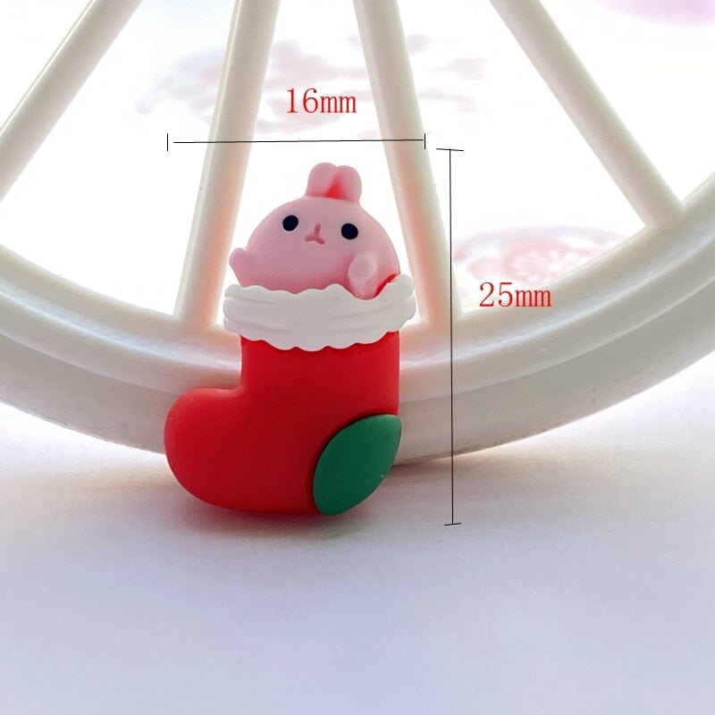 Christmas 12 Piece DIY Resin Decoration Accessories - Kawaiies - Adorable - Cute - Plushies - Plush - Kawaii