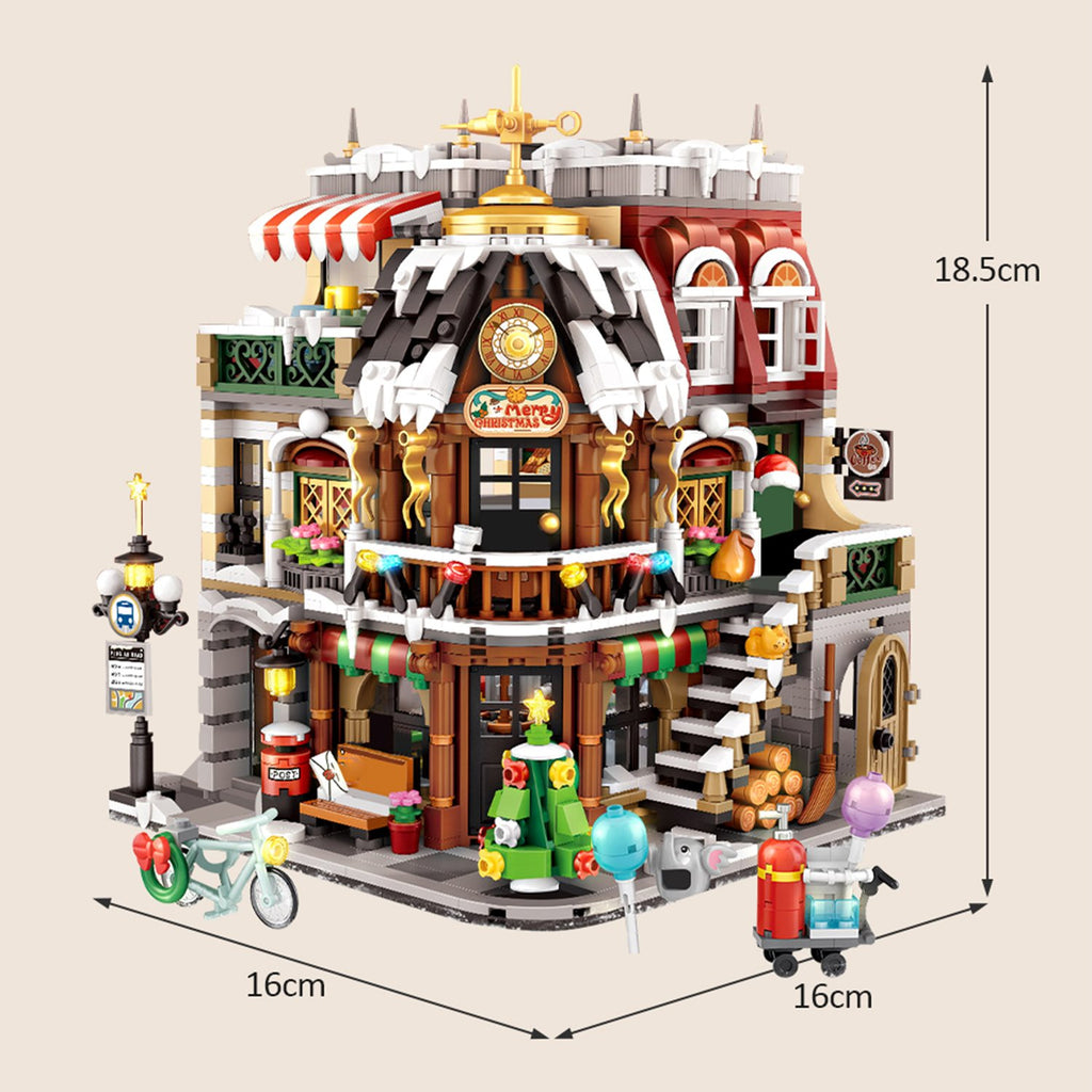 Christmas Cafe Shop Nano Building Block - Kawaiies - Adorable - Cute - Plushies - Plush - Kawaii