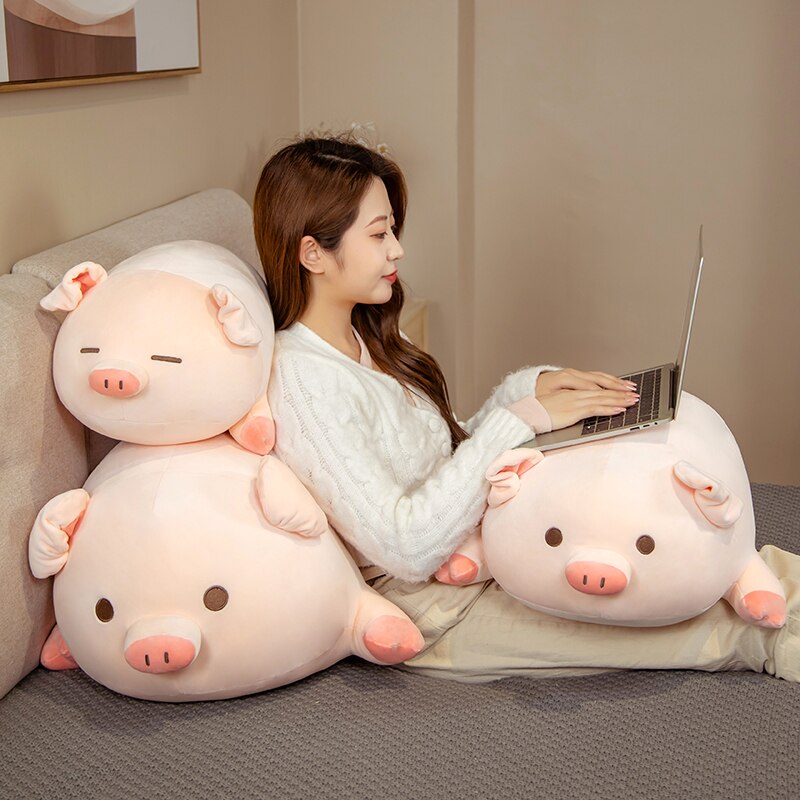 Chubby Chonky Pink Piggy Plushies - Kawaiies - Adorable - Cute - Plushies - Plush - Kawaii