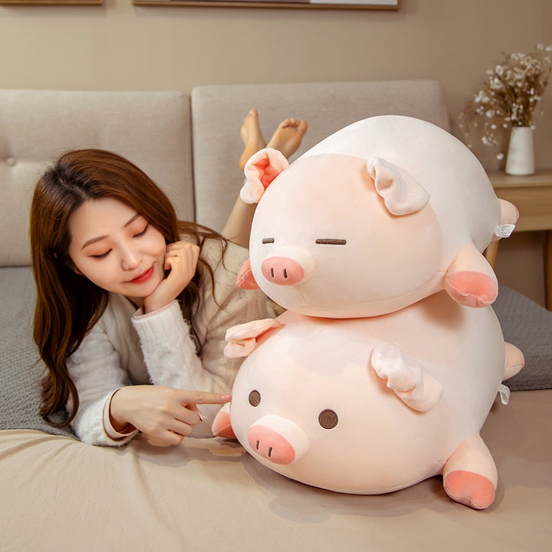 Chubby Chonky Pink Piggy Plushies - Kawaiies - Adorable - Cute - Plushies - Plush - Kawaii