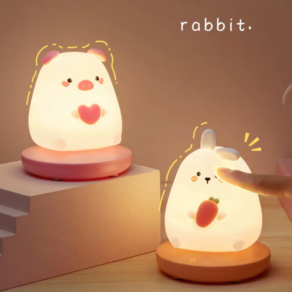 Chubby Kawaii Bunny Panda Pig Tiger LED Night Light Collection - Kawaiies - Adorable - Cute - Plushies - Plush - Kawaii