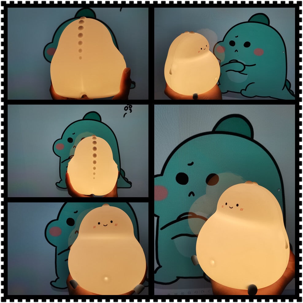 Chunky Tato the Dinosaur LED Night Light - Kawaiies - Adorable - Cute - Plushies - Plush - Kawaii