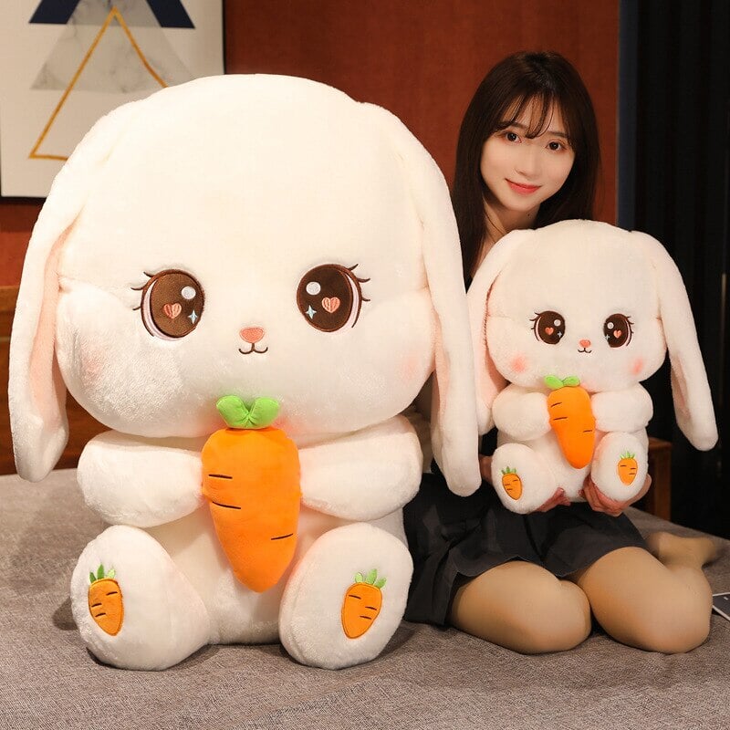 Cinnabun the Cuddly White Bunny Plushie - Kawaiies - Adorable - Cute - Plushies - Plush - Kawaii