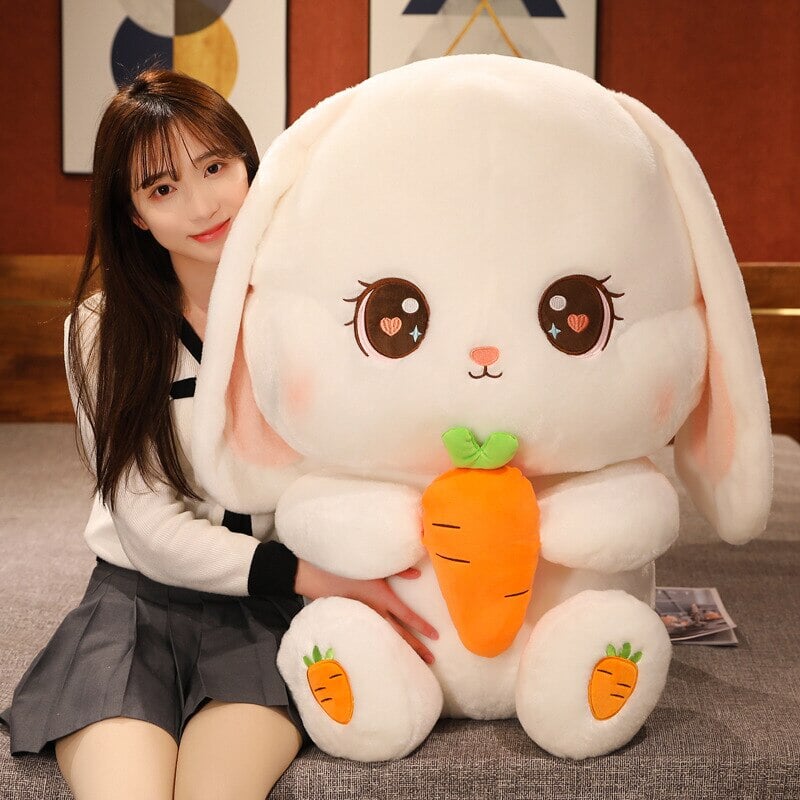 Cinnabun the Cuddly White Bunny Plushie - Kawaiies - Adorable - Cute - Plushies - Plush - Kawaii