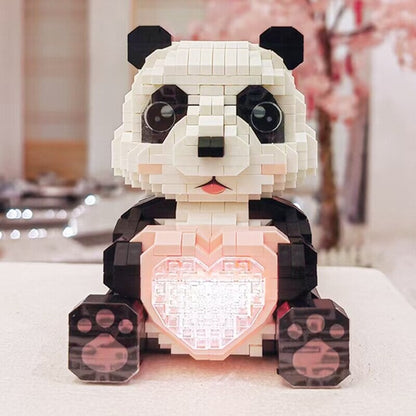 kawaiies-softtoys-plushies-kawaii-plush-Coco and Bobo Pandas in Love LED Nano Building Blocks Build it 