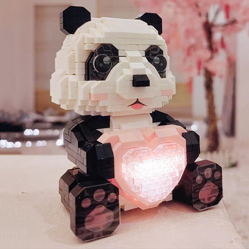 kawaiies-softtoys-plushies-kawaii-plush-Coco and Bobo Pandas in Love LED Nano Building Blocks Build it 