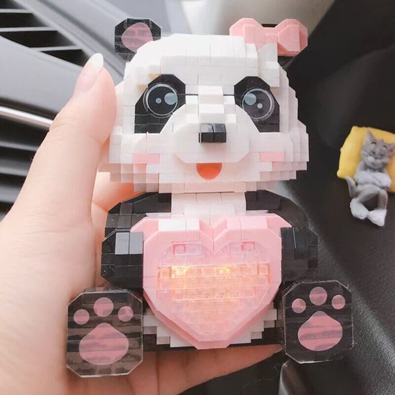 kawaiies-softtoys-plushies-kawaii-plush-Coco and Bobo Pandas in Love LED Nano Building Blocks Build it 