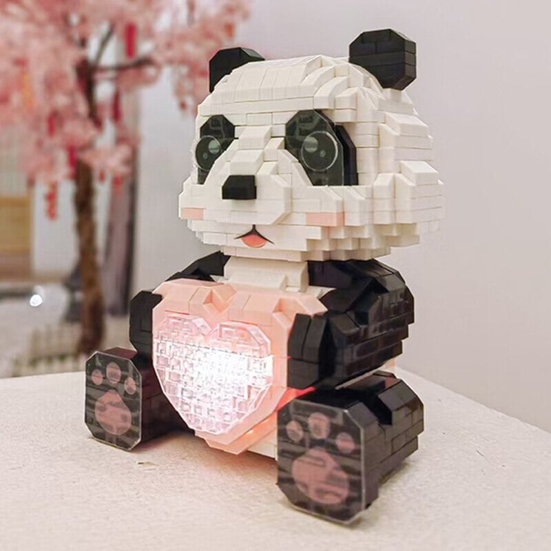 kawaiies-softtoys-plushies-kawaii-plush-Coco and Bobo Pandas in Love LED Nano Building Blocks Build it 