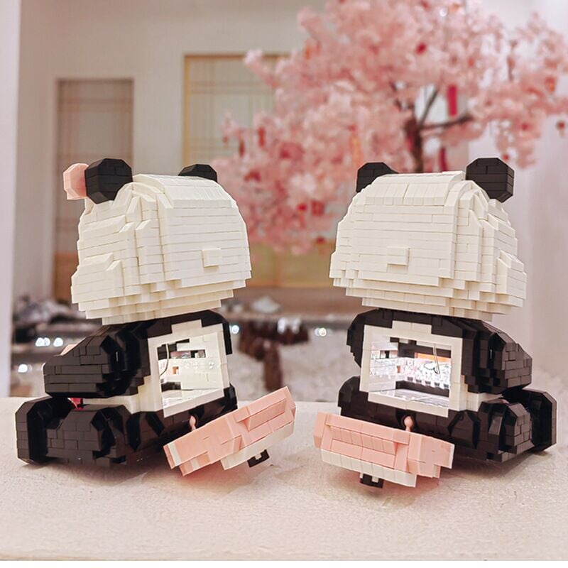 kawaiies-softtoys-plushies-kawaii-plush-Coco and Bobo Pandas in Love LED Nano Building Blocks Build it 