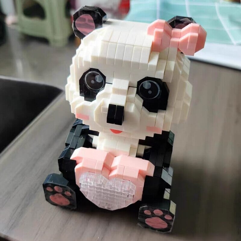 kawaiies-softtoys-plushies-kawaii-plush-Coco and Bobo Pandas in Love LED Nano Building Blocks Build it 