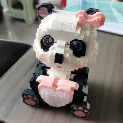 kawaiies-softtoys-plushies-kawaii-plush-Coco and Bobo Pandas in Love LED Nano Building Blocks Build it 