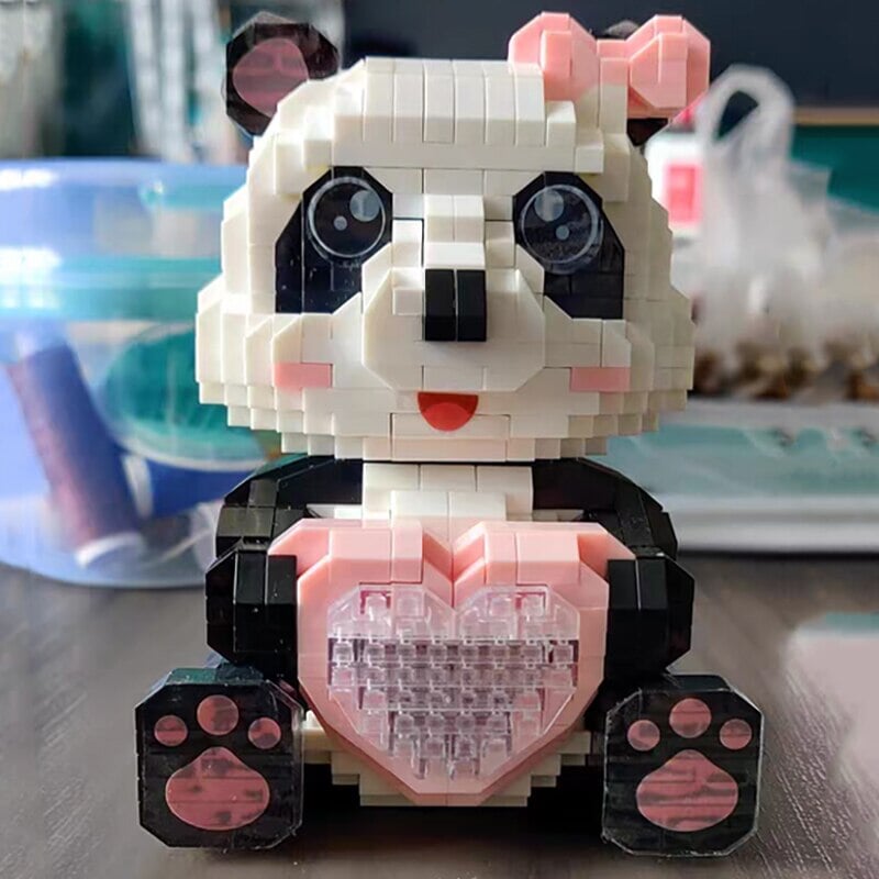 kawaiies-softtoys-plushies-kawaii-plush-Coco and Bobo Pandas in Love LED Nano Building Blocks Build it 