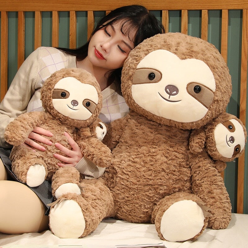 Cocoa and Boo the Fluffy Sloth Plushie - Kawaiies - Adorable - Cute - Plushies - Plush - Kawaii