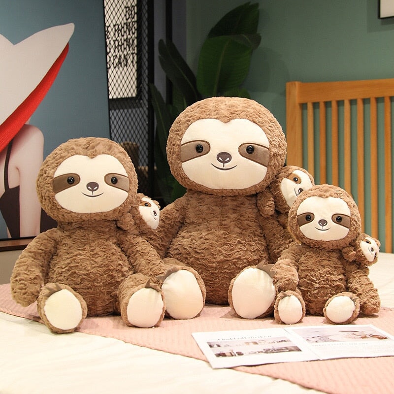 Cocoa and Boo the Fluffy Sloth Plushie - Kawaiies - Adorable - Cute - Plushies - Plush - Kawaii