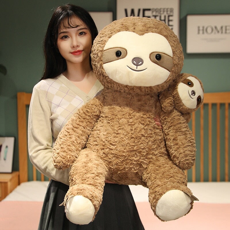 Cocoa and Boo the Fluffy Sloth Plushie - Kawaiies - Adorable - Cute - Plushies - Plush - Kawaii